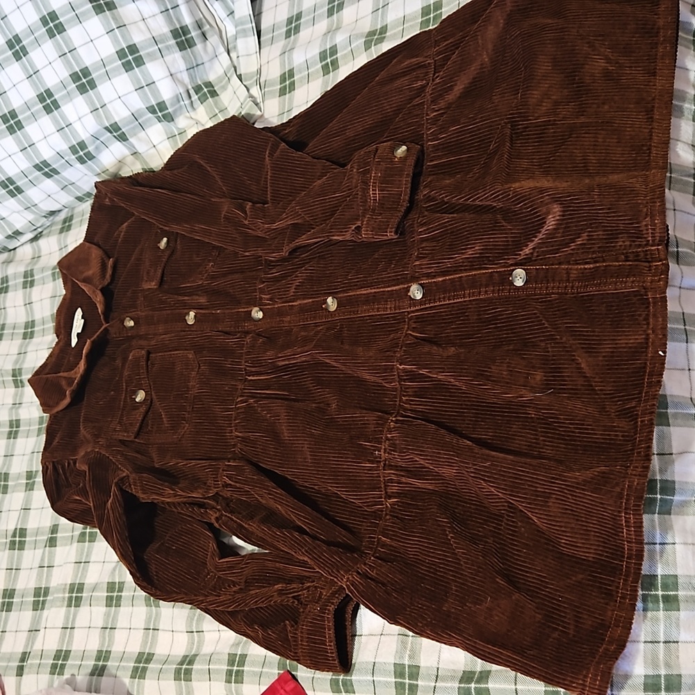 American Eagle brown corduroy dress
